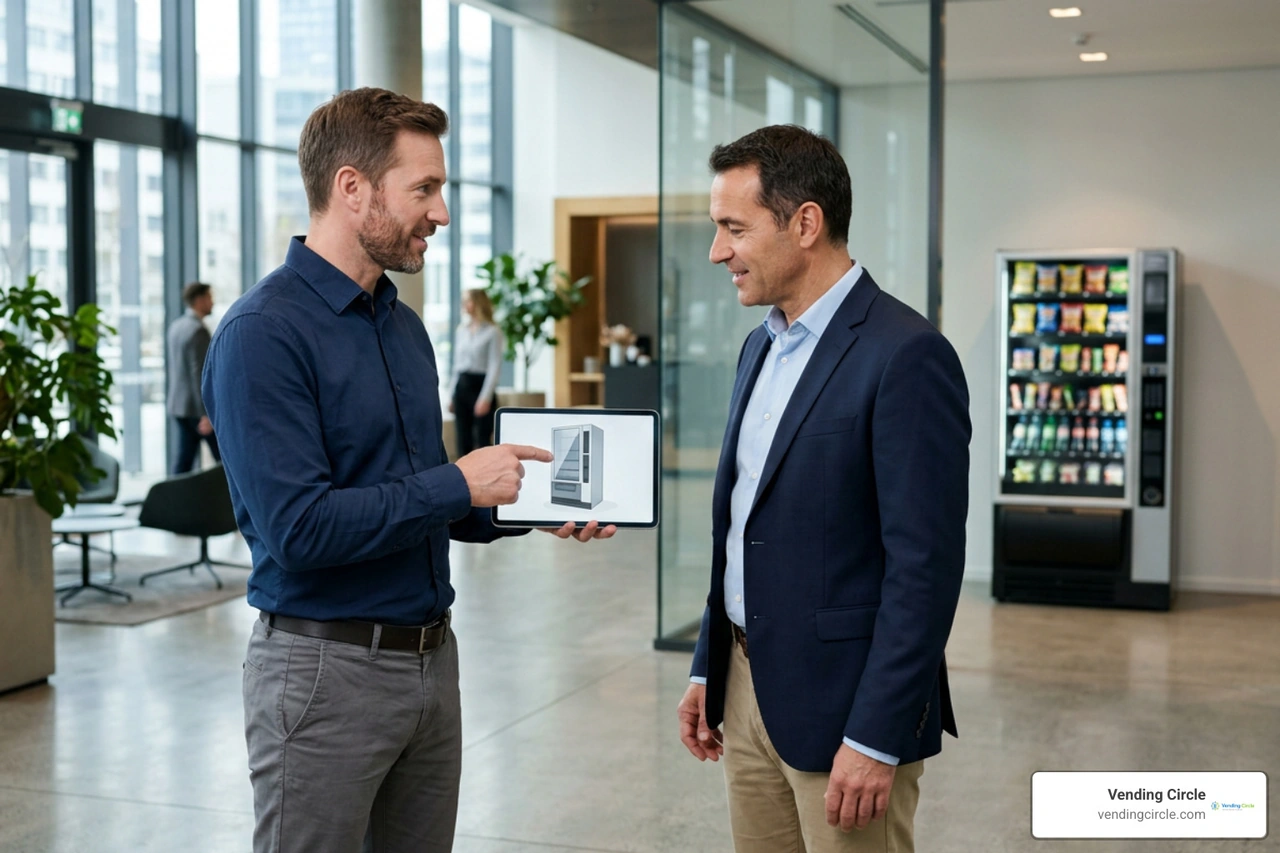 operator presenting placement proposal to property manager
