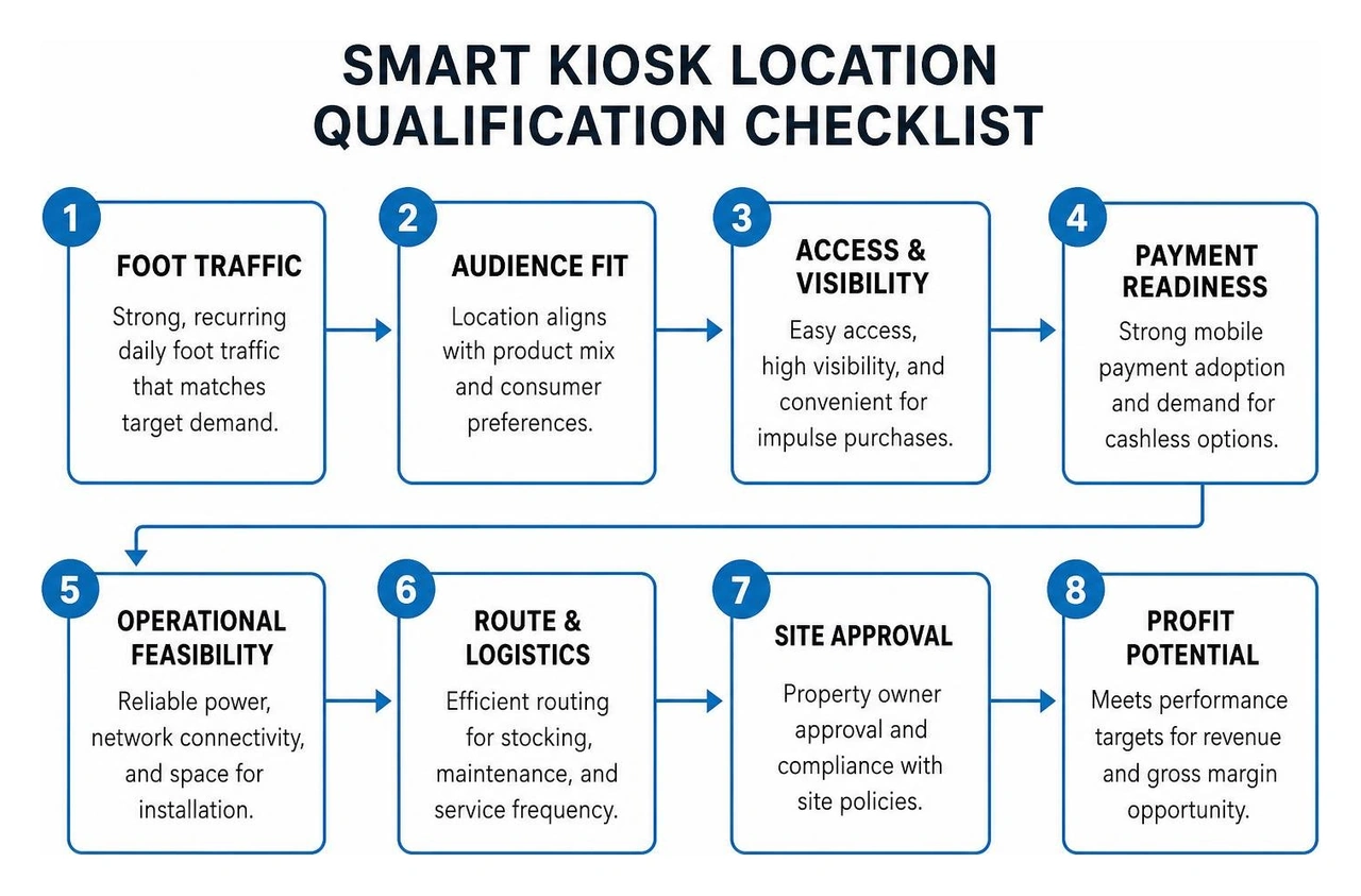Smart kiosk location qualification checklist Smart kiosk location qualification checklist