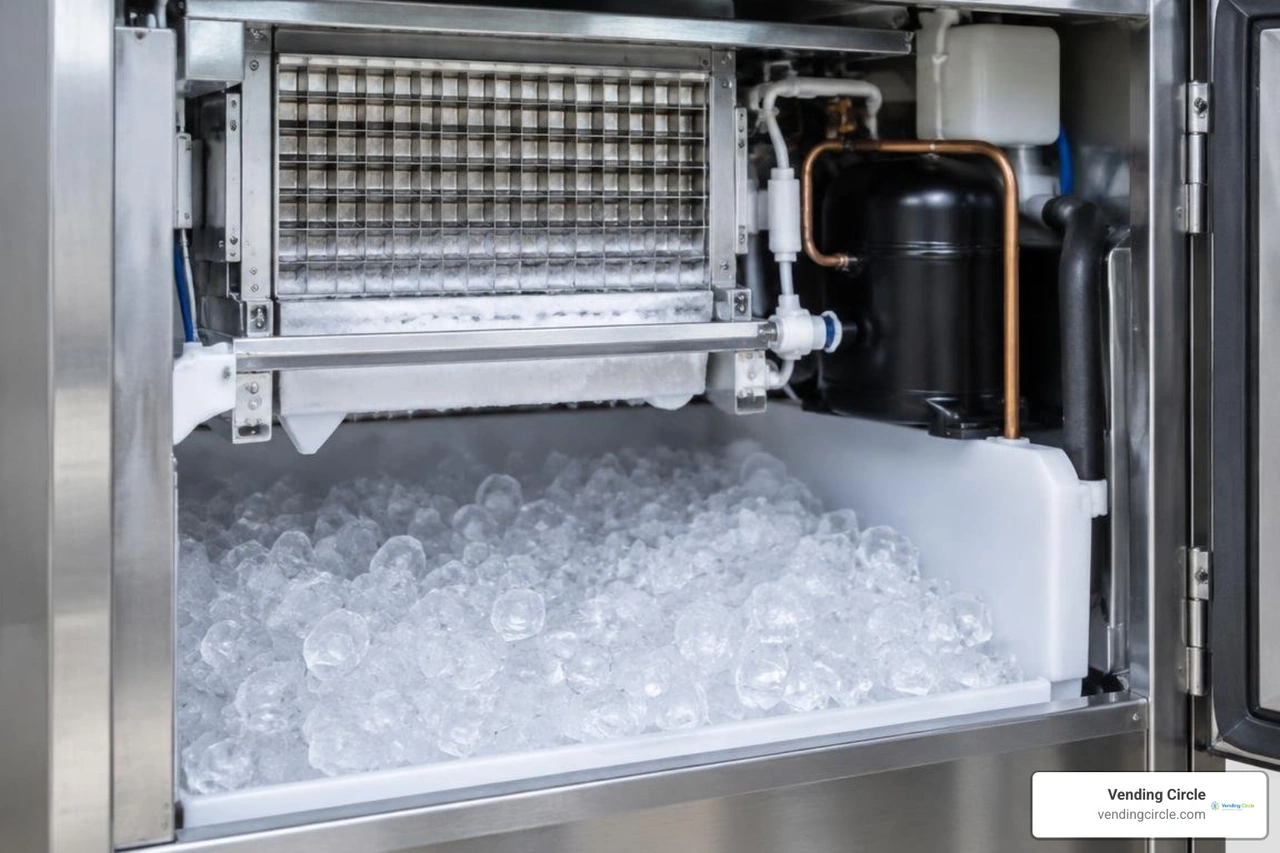 Commercial ice machine interior and components Commercial ice machine interior and components