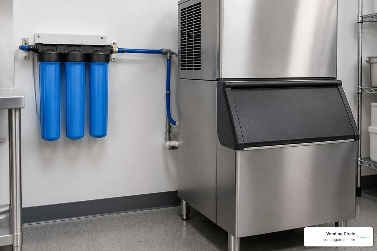 commercial filtration system connected to an ice machine commercial filtration system connected to an ice machine