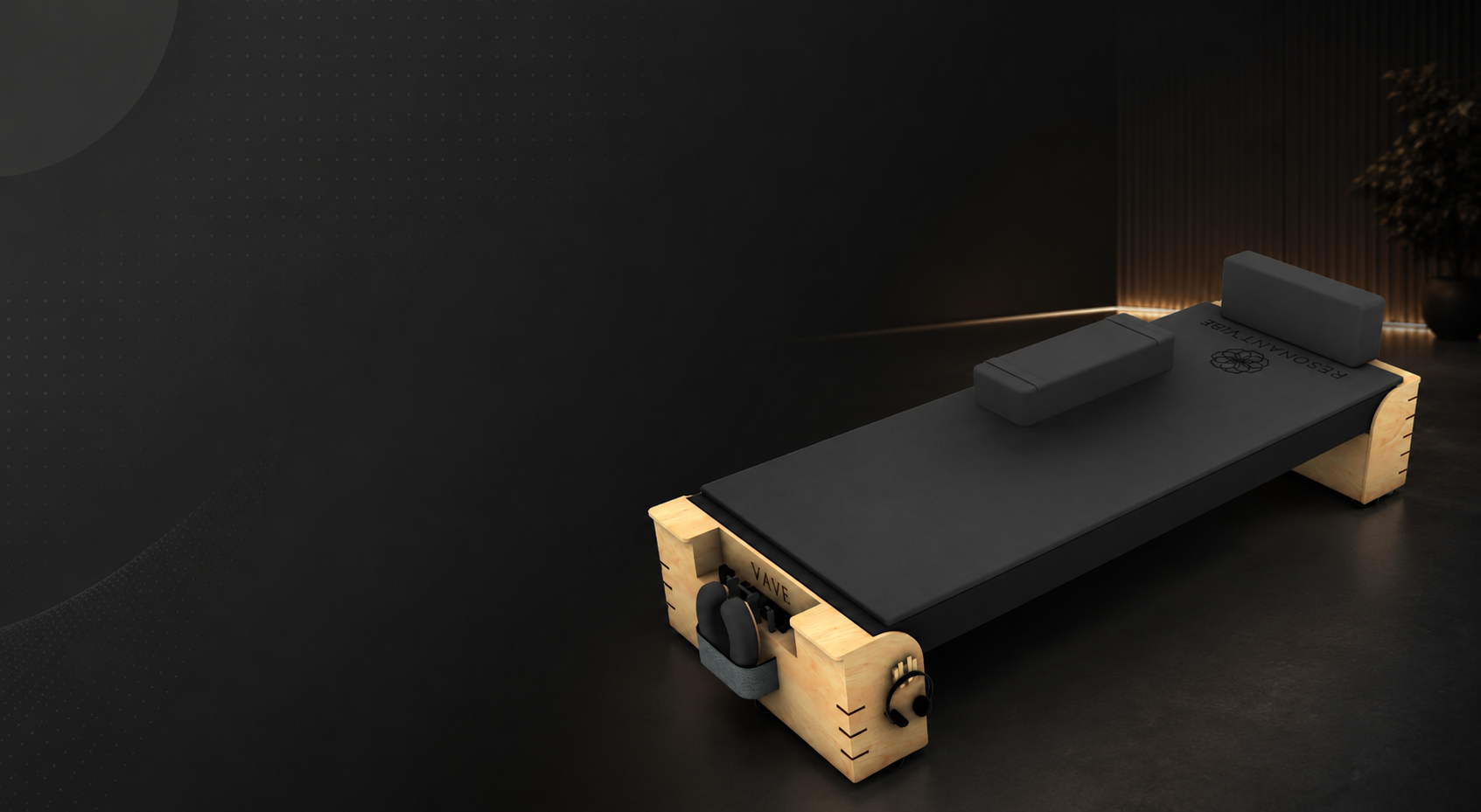 VAVE Nidra with its bolsters, white oak housing and charcoal deck.