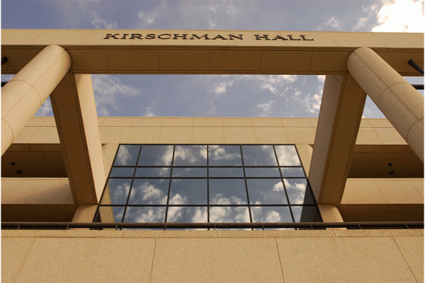 Kirschman Hall houses UNO’s College of Business Administration, which recently had its business and accounting accreditations renewed by AACSB International.