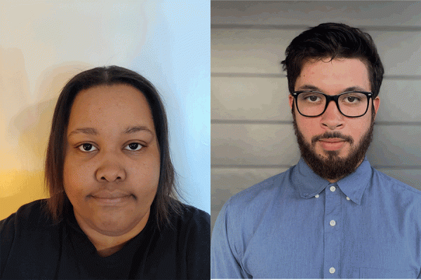 University of New Orleans students Jaiya Bass and Roy Perez are the first recipients of the Hosch Scholarship created for students majoring in computer science.