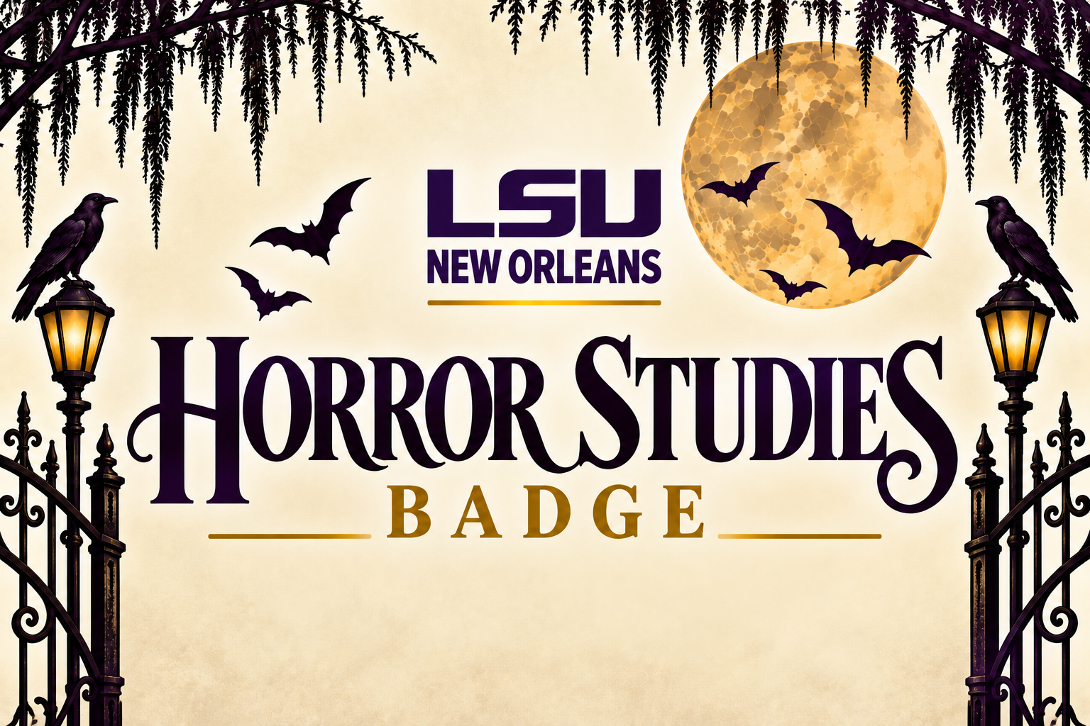 From vampires and ghosts to monsters, magic and folklore, New Orleans has long been associated with the supernatural. Beginning in October 2026, LSU New Orleans students can explore those connections through the new Horror Studies Badge.