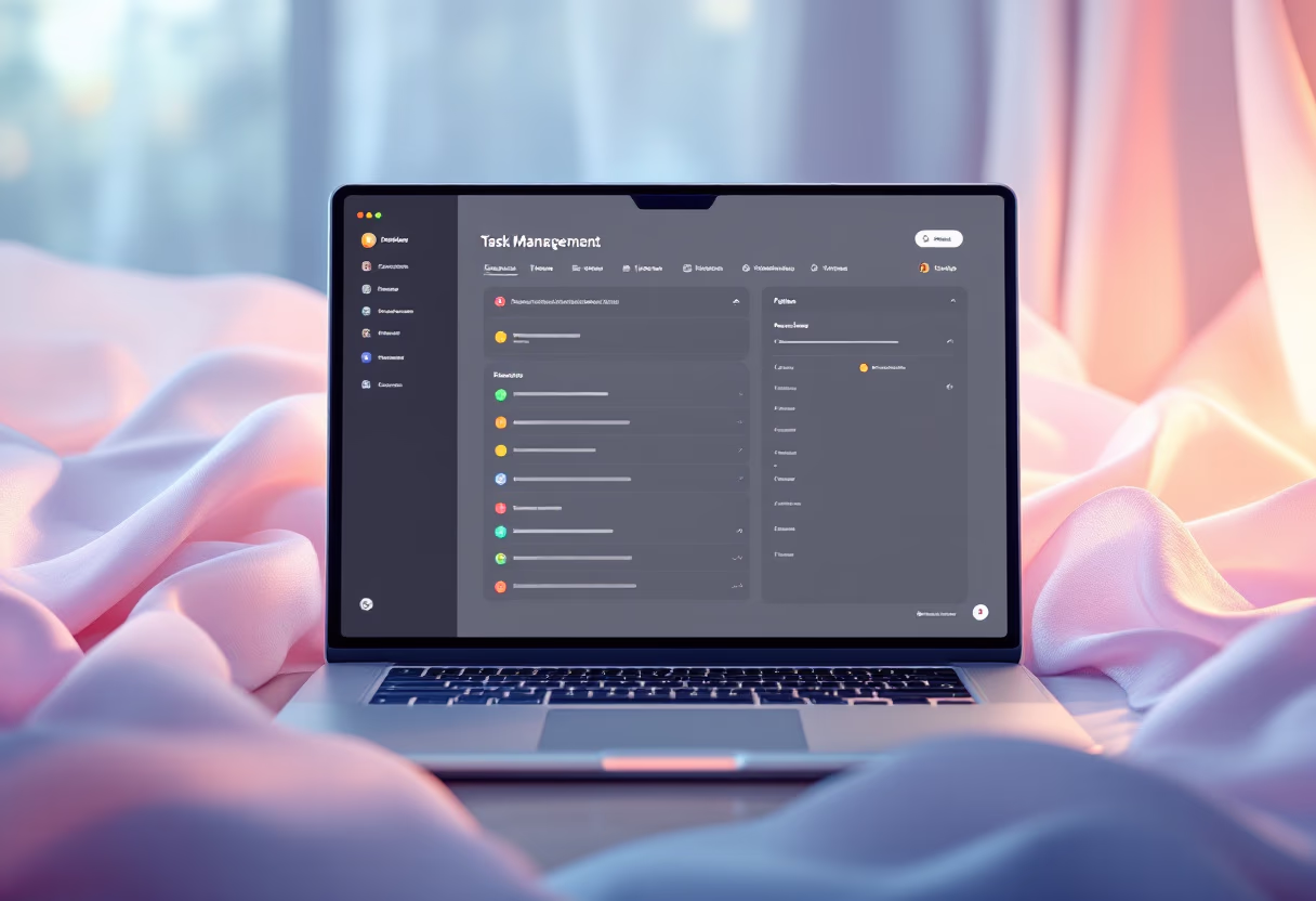 interface of task management module (for a productivity tools business)