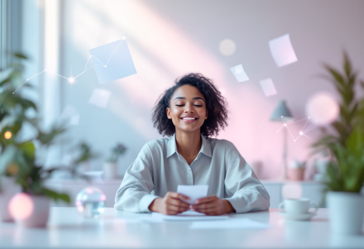 image of an individual providing support assistance in a productivity tools business