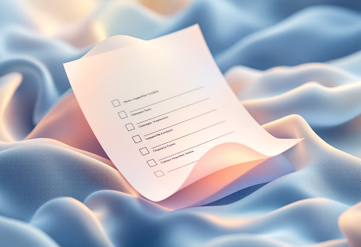 image of checklist form (for a home inspector)