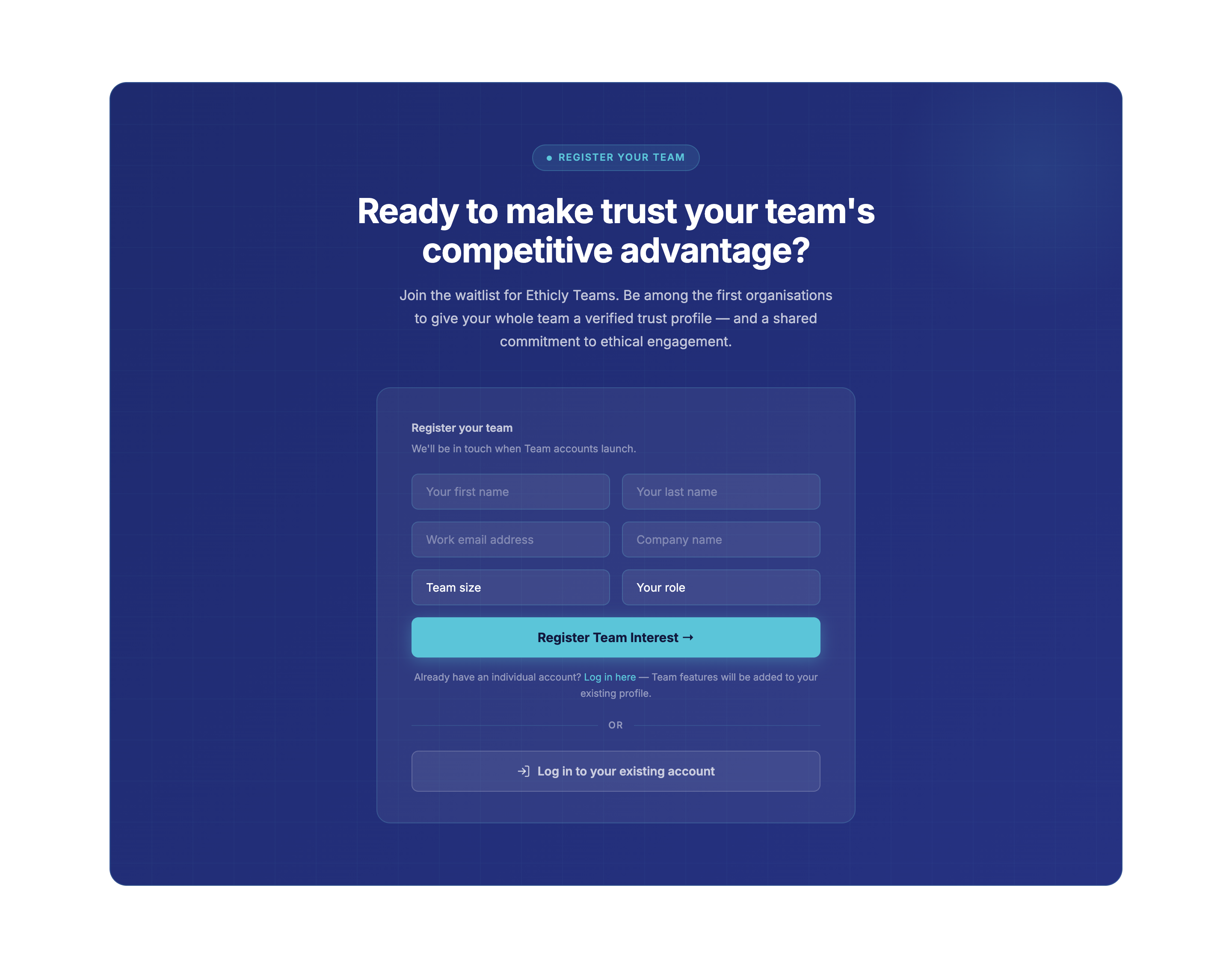 Sign up CTA