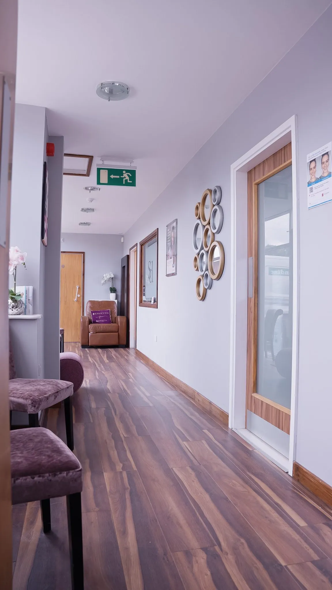 The waiting corridor inside Sale Dental Spa