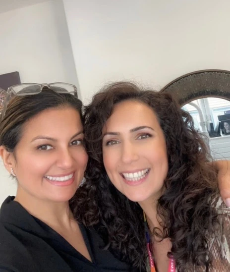 Dr Aisha Ahmed with a patient at Sale Dental Spa