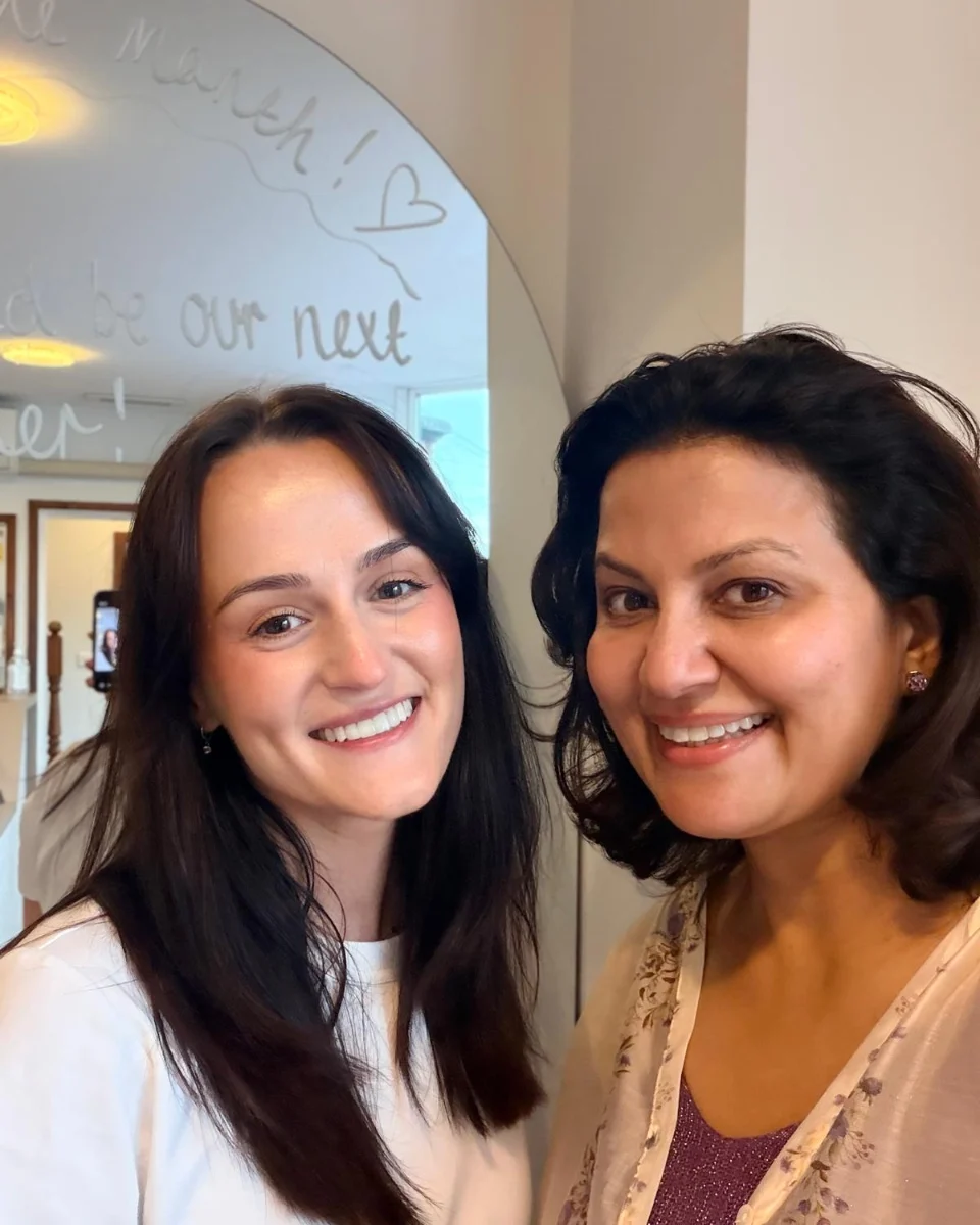 Dr Aisha Ahmed with a patient at Sale Dental Spa