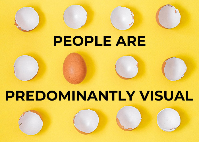 People are predominantly visual
