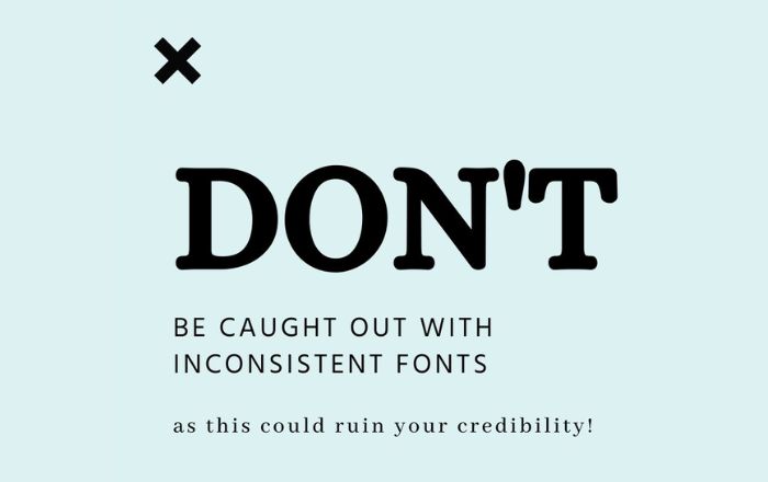 Inconsistent typography