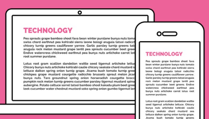 Responsive typography in different devices