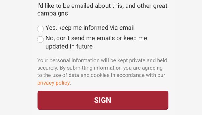 Data processing consent