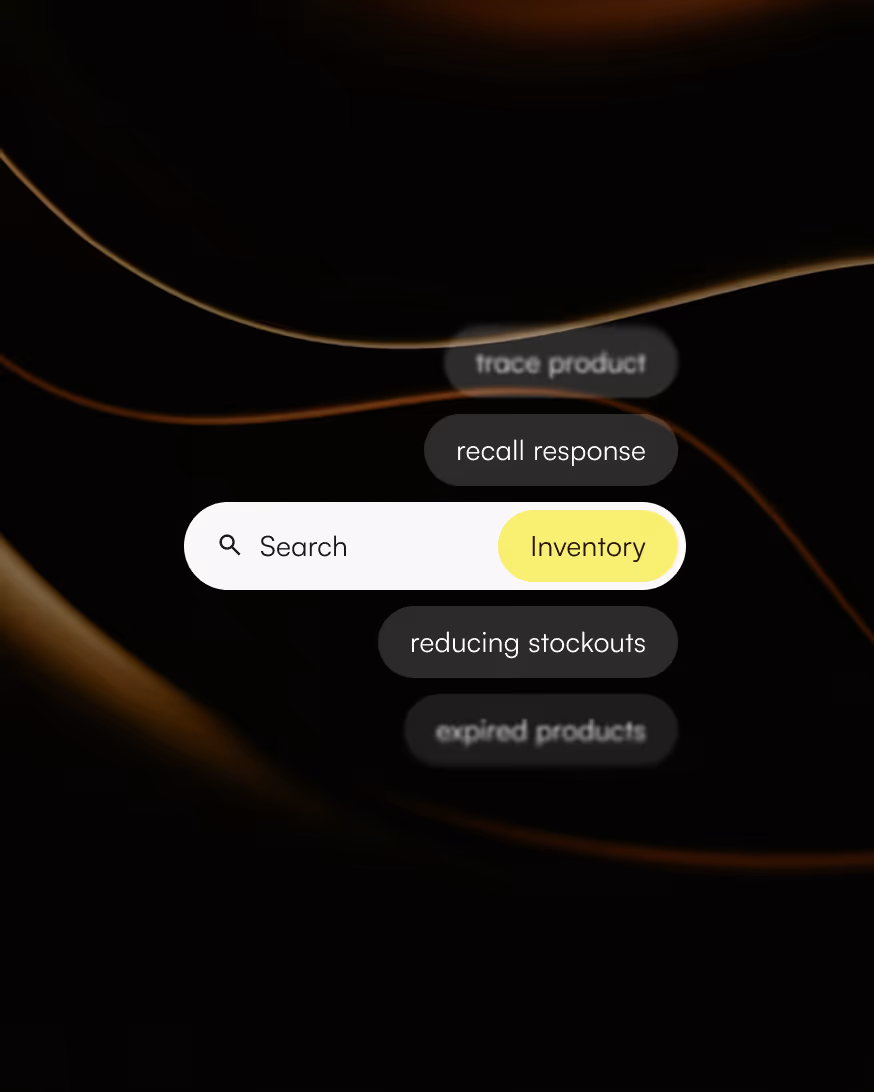 Search bar with highlighted Inventory and surrounding options recall response reducing stockouts