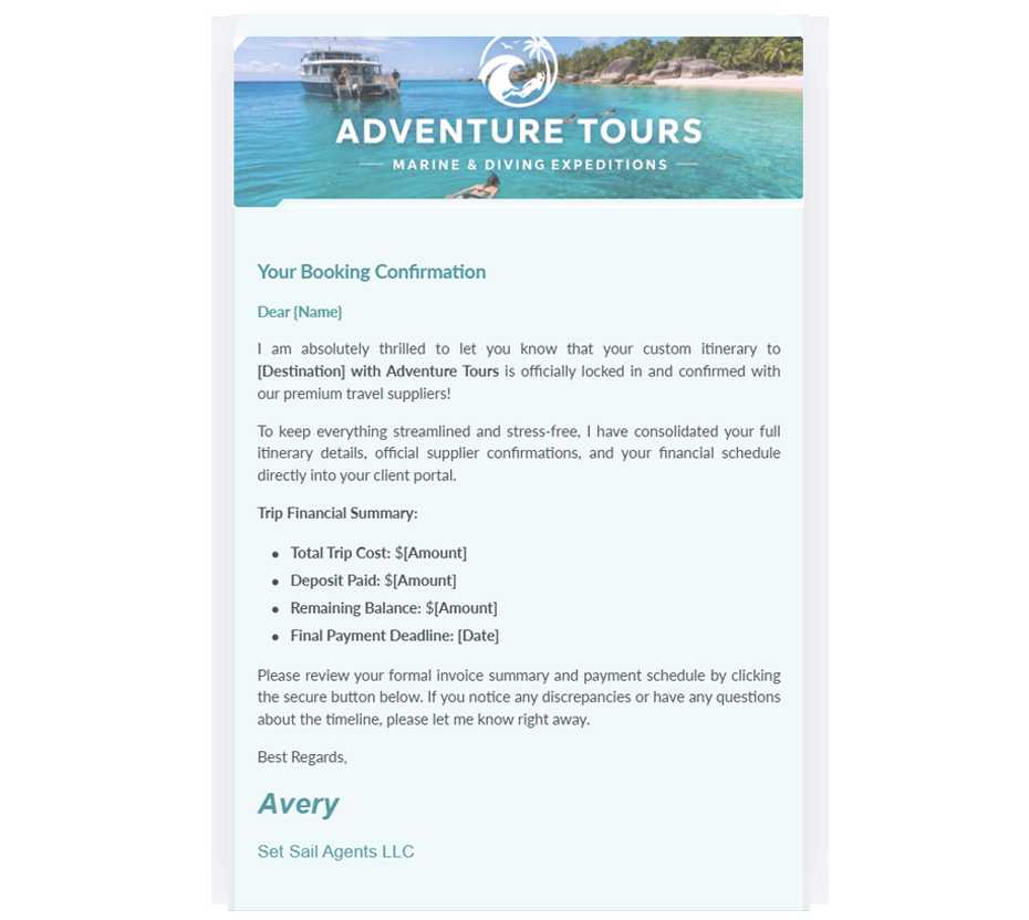 Editable Email Template