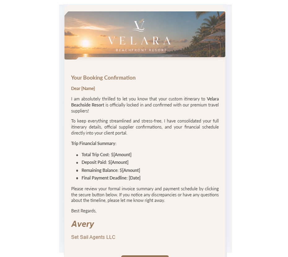 Editable Email Template