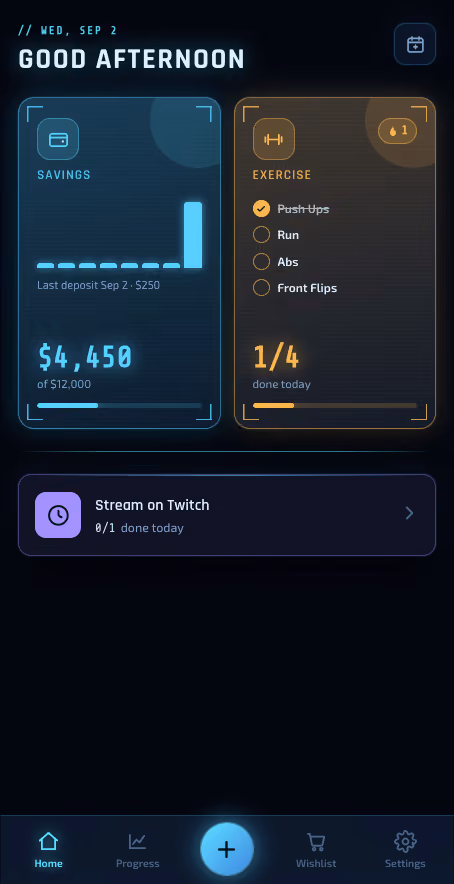 solstice app dashboard filled