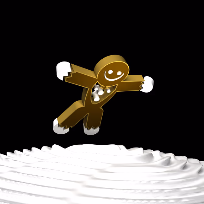 Mindful Shrimp gingerbread man cover