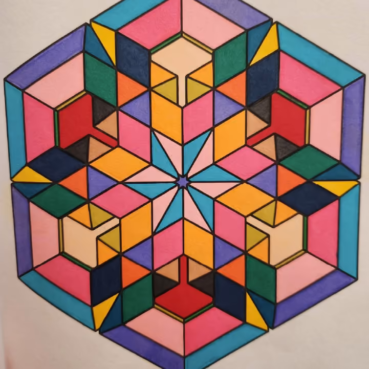 mandala colored in