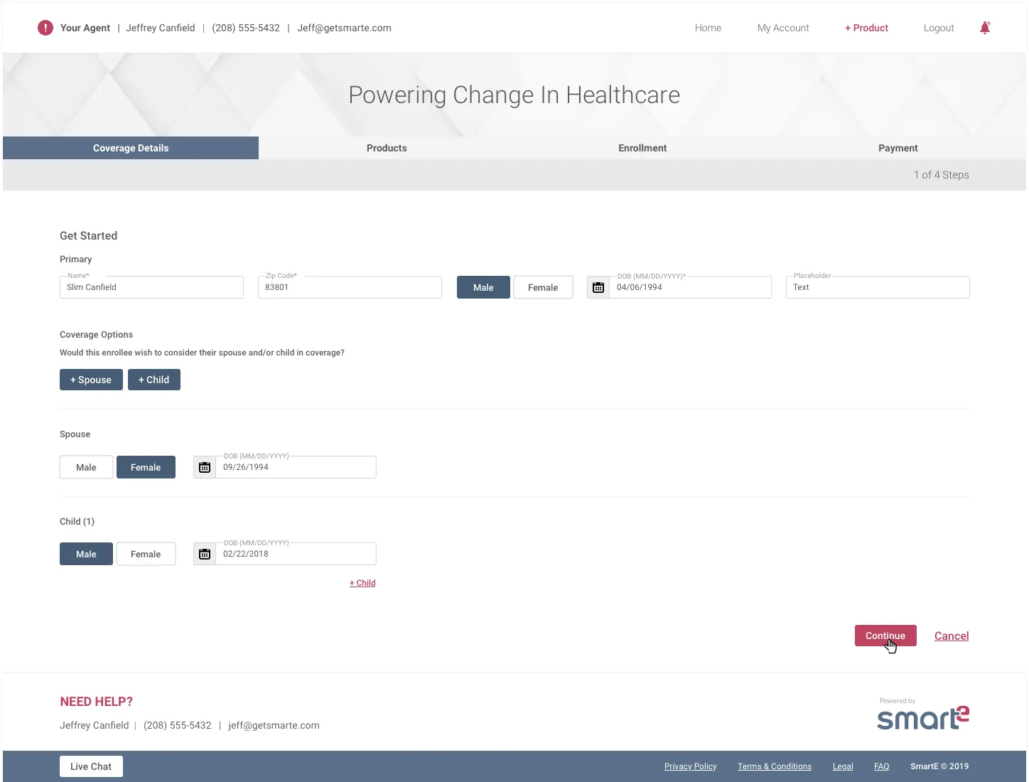 enrollment uxui smarte