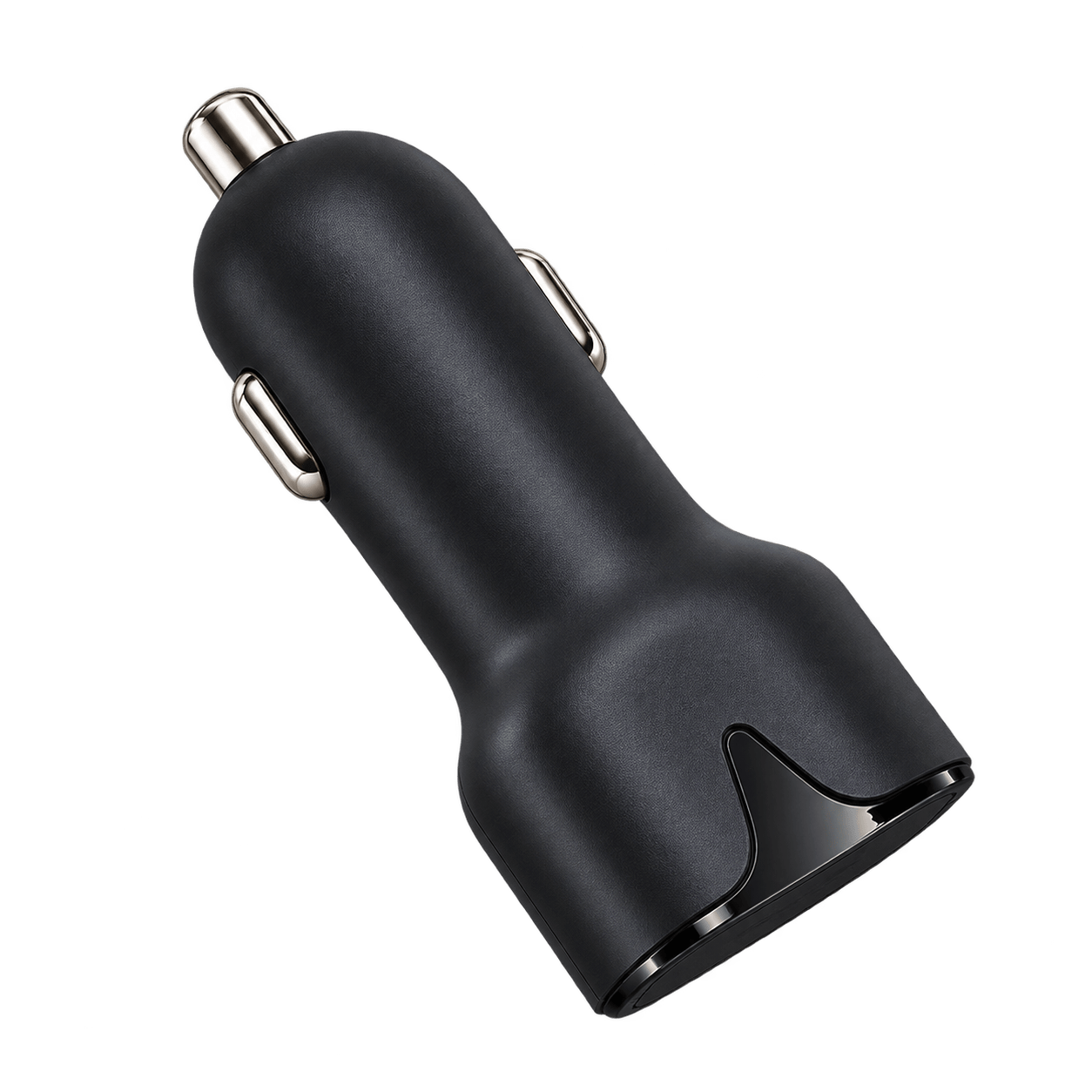 PRYEVO PR-CC12W-AA01 12W dual USB-A car charger, angled view