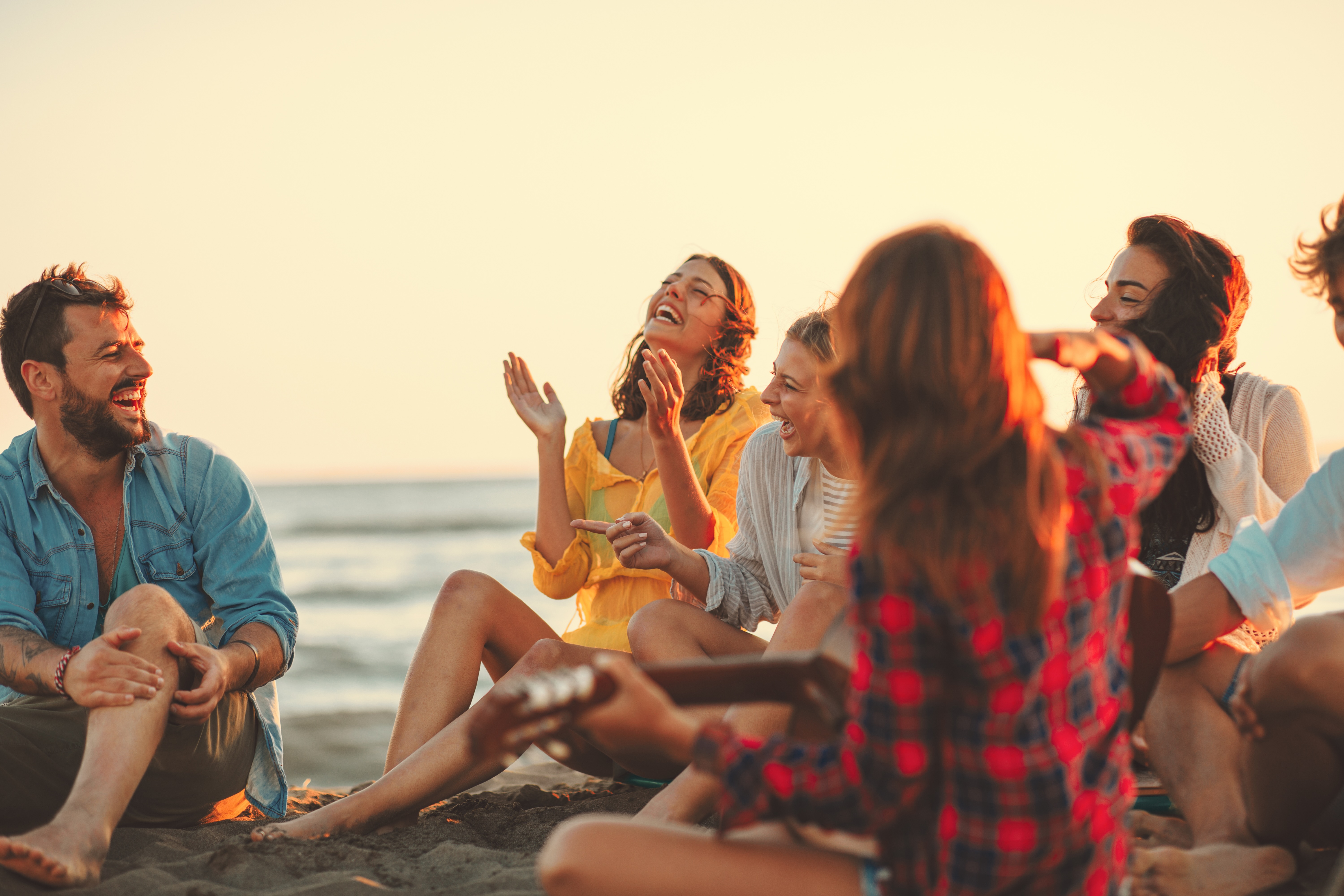 Friends hanging out stock photo