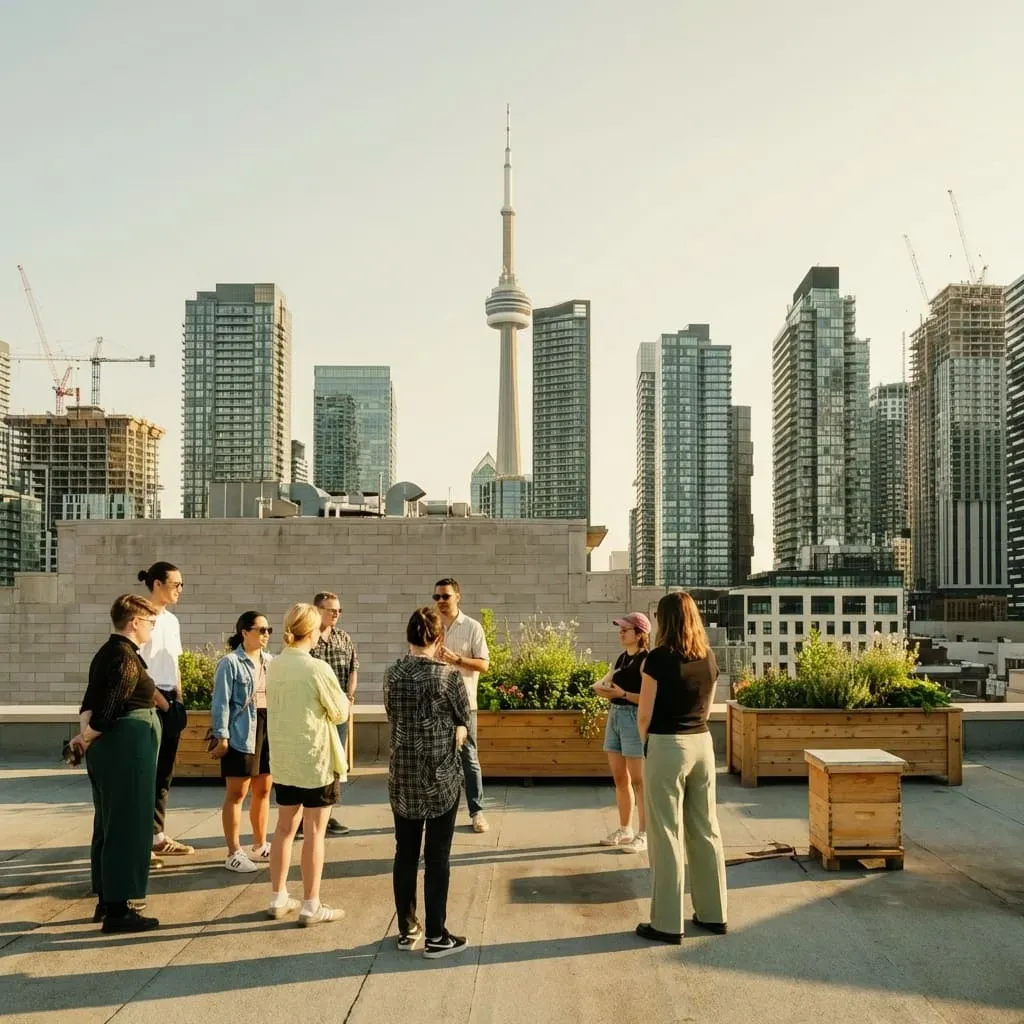 Alvéole rooftop beehive program in Toronto