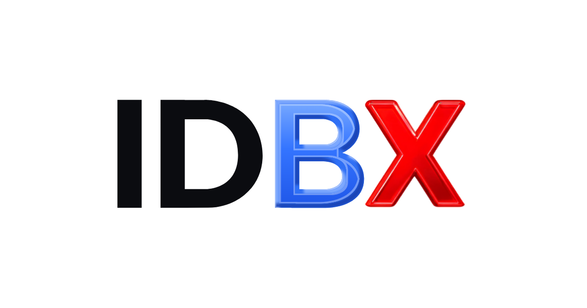 IDBX logo for white backgrounds, wide