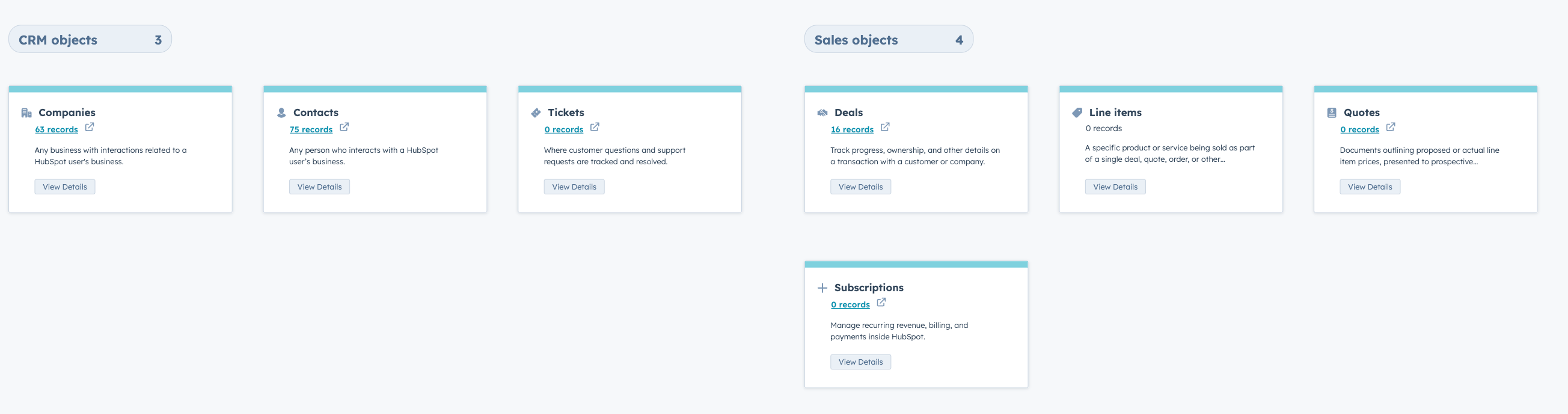 hubspot data model