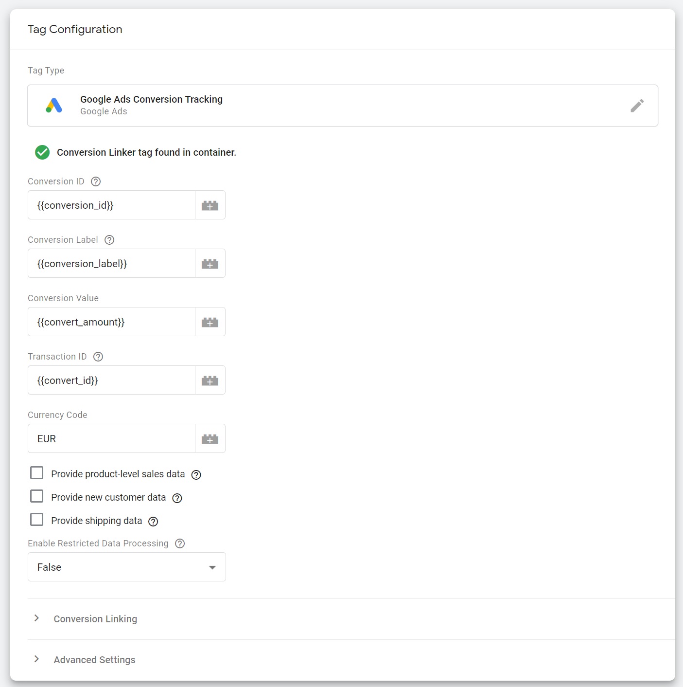 Google Tag MAnager Enhanced Conversions
