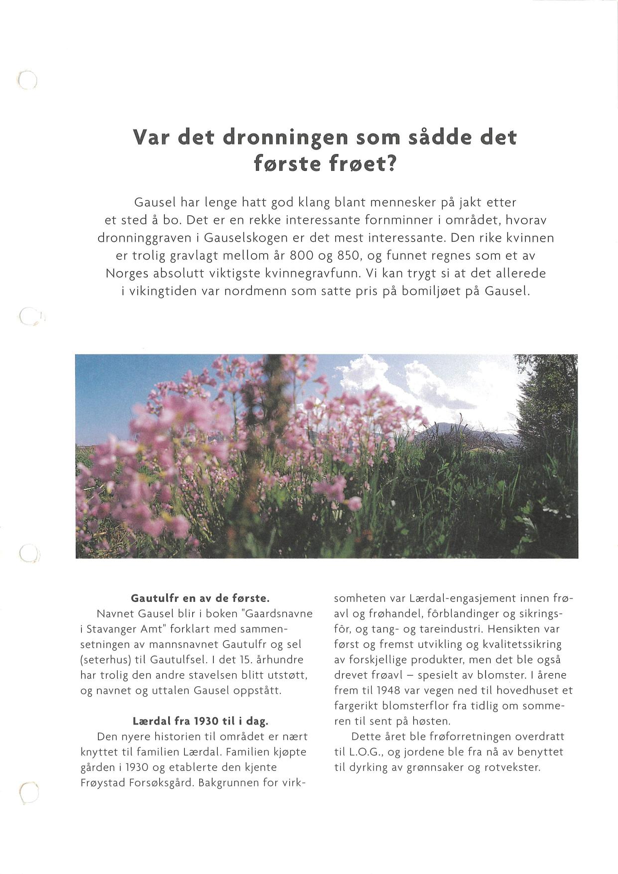 Side 1 av 5 – kapittel 2 Historien – Frøystadpermen