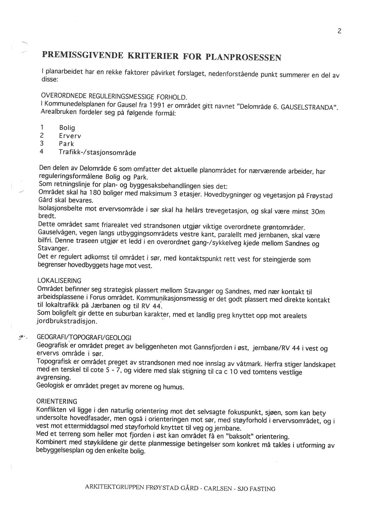 Side 3 av 10 – kapittel 3 Bebyggelsesplan – Frøystadpermen