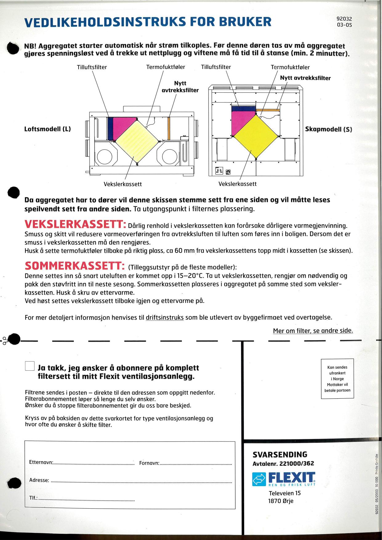 Side 1 av 2 – kapittel 11 Ventilasjon – Frøystadpermen