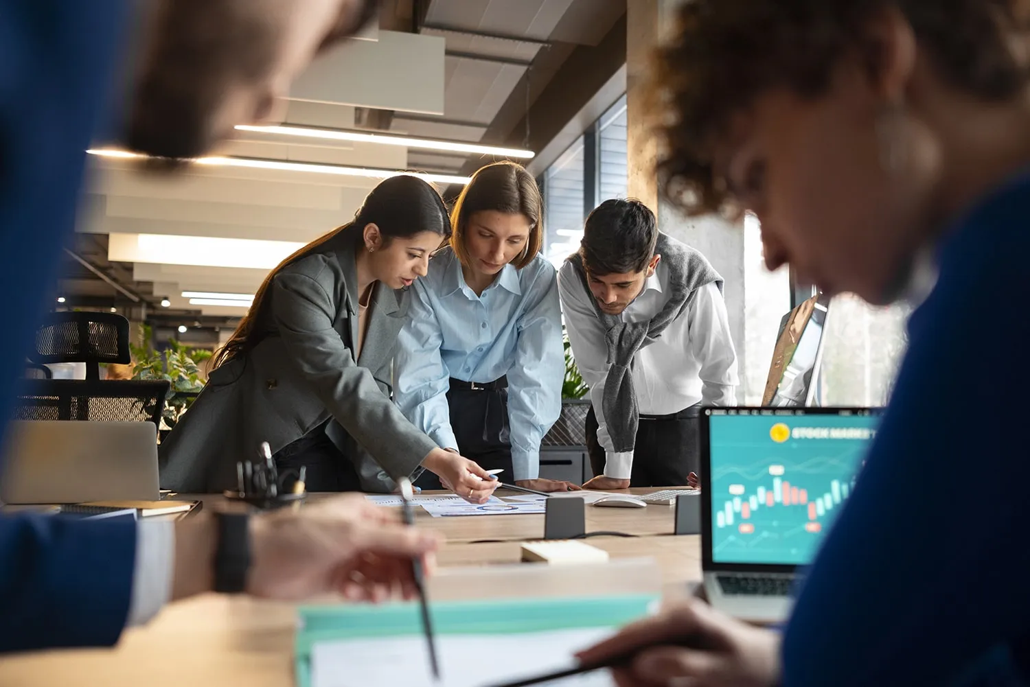 [background image] image of a workspace with a laptop (for an ai developer tools)