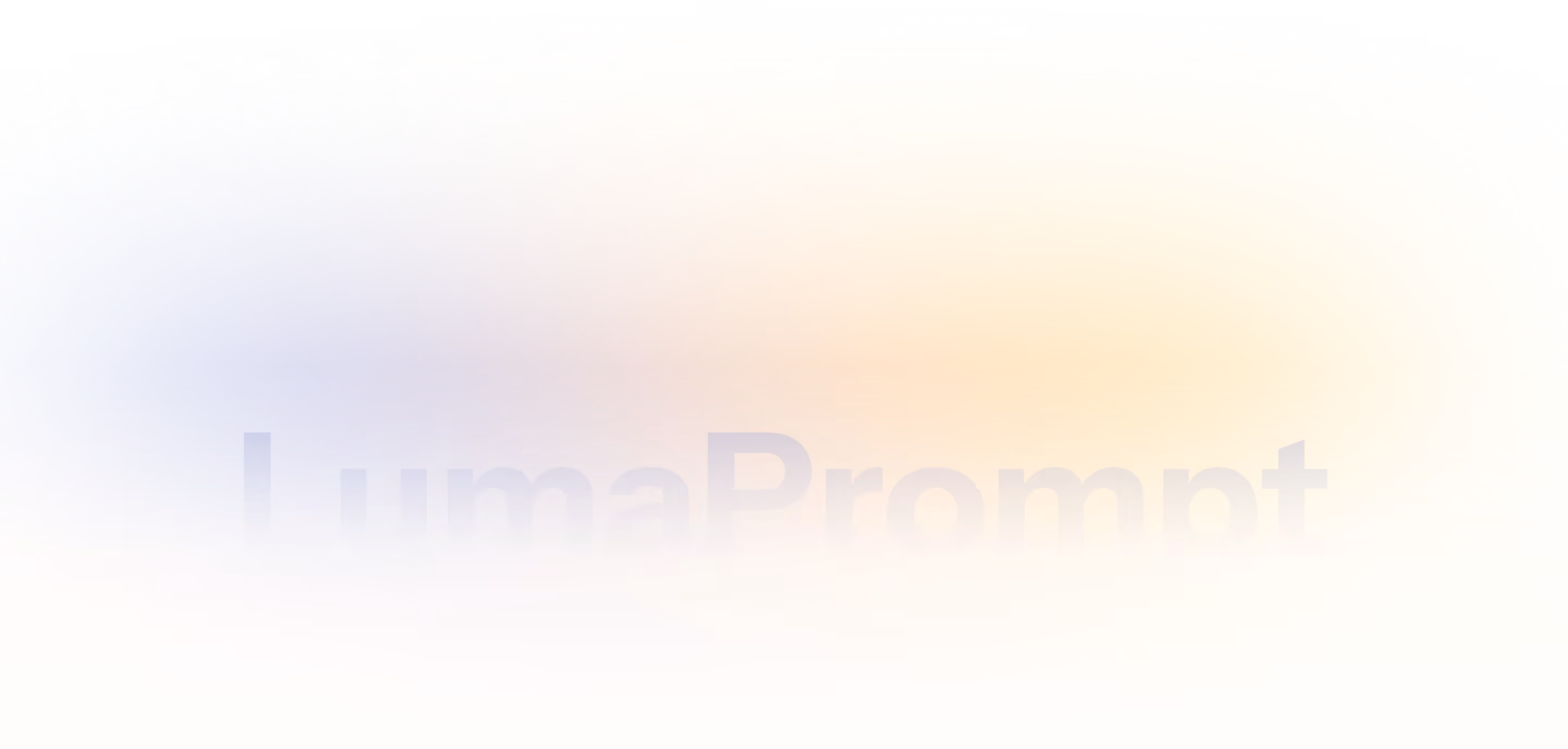 Soft gradient background fading from purple on left to yellow on right with faint LumaPrompt text.