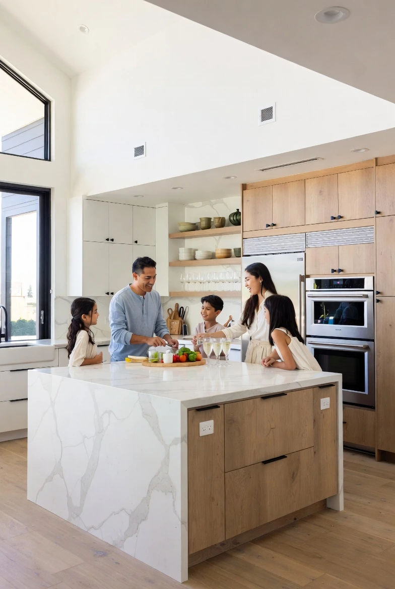 Family in Kitchen