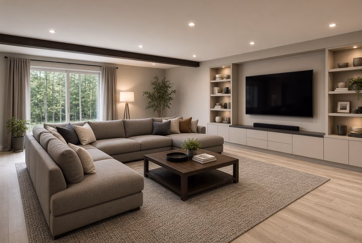 basement living room