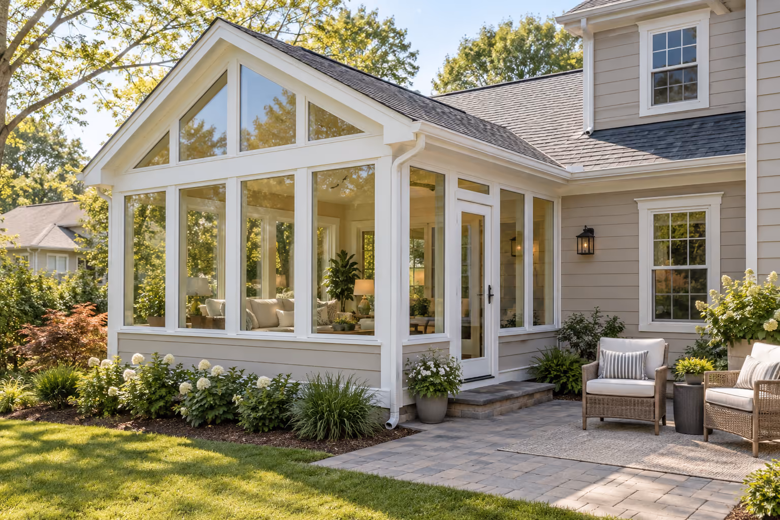 Completed sun room design