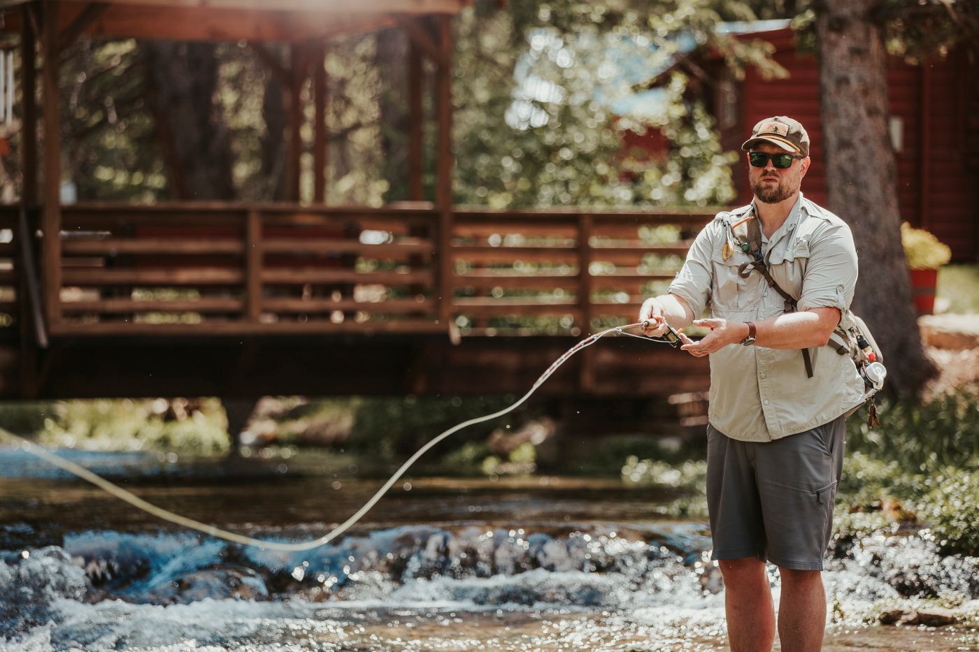 Spearfish Creek is known for trout fishing, with clear canyon water running right through the heart of Wickiup.