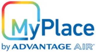 MyPlace by Advantage Air logo with a multicolor rounded square and blue text.