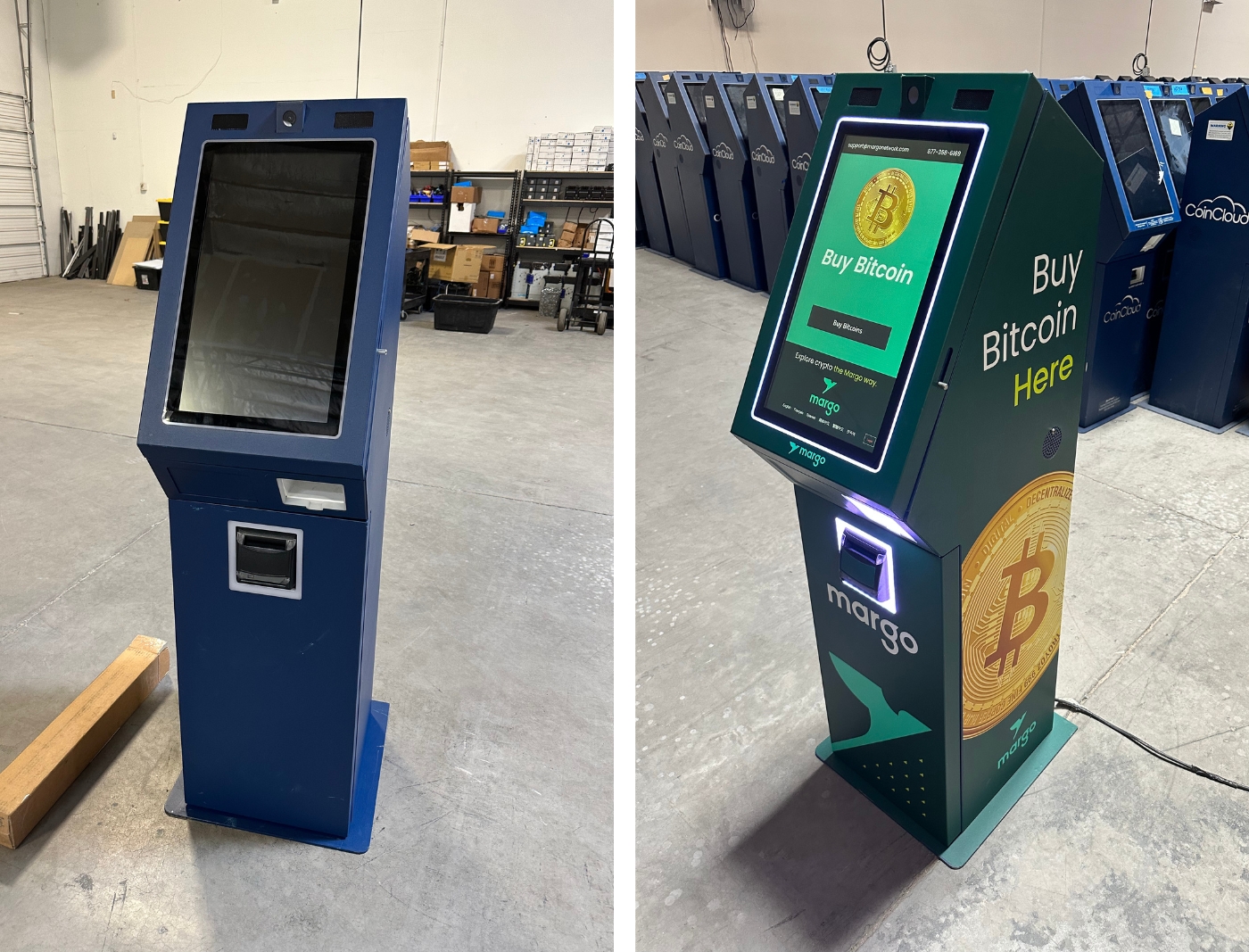 CoinCloud to Margo rebrand transition — before and after