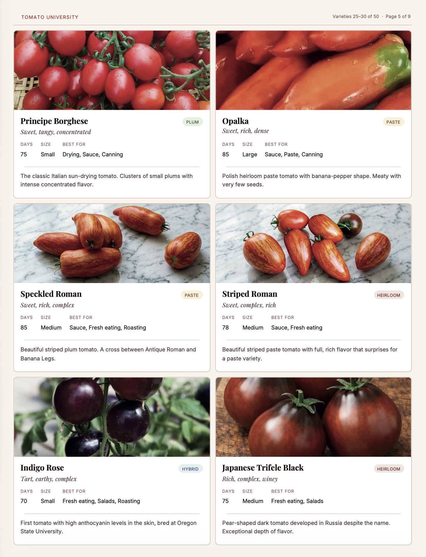 Tomato University links page and starter kit