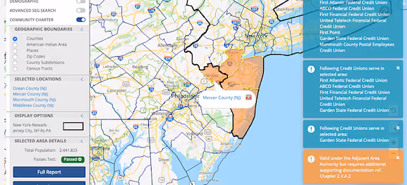 Map of Mercer County