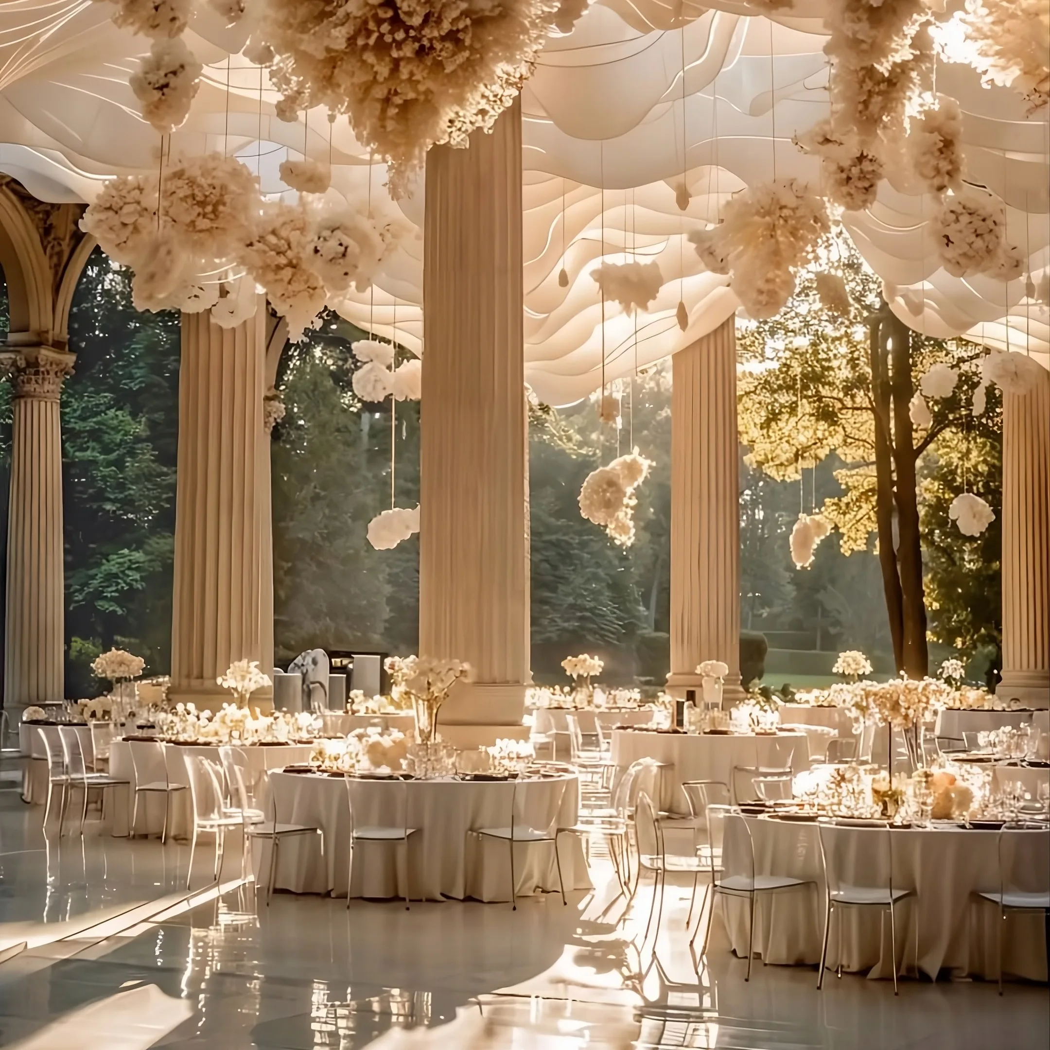 image of a beautifully set event (for an event planning service).
