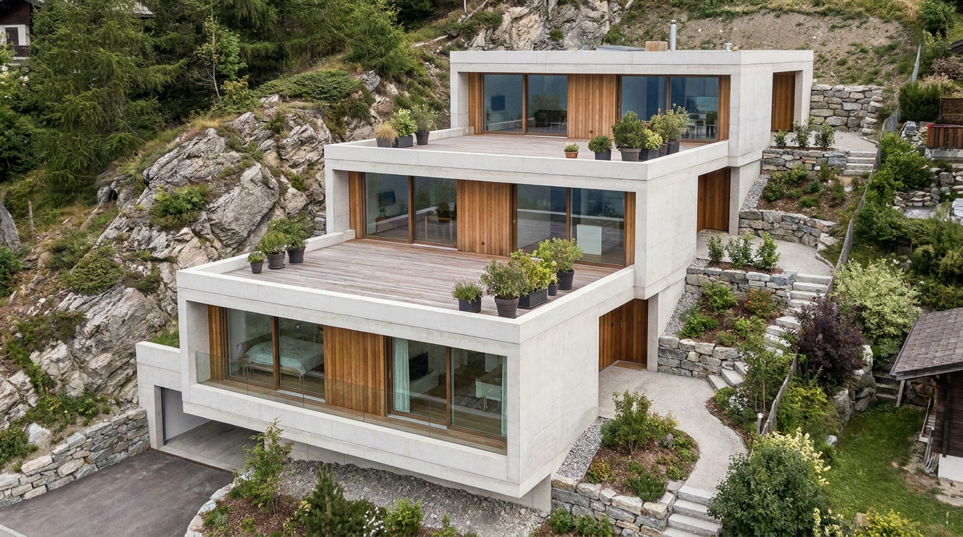 Terrassenhaus mit 3 Einheiten Aargau