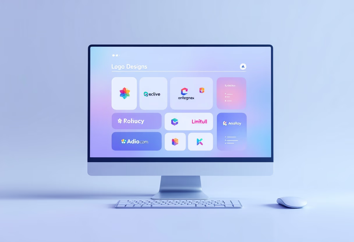 image of a digital logo design interface