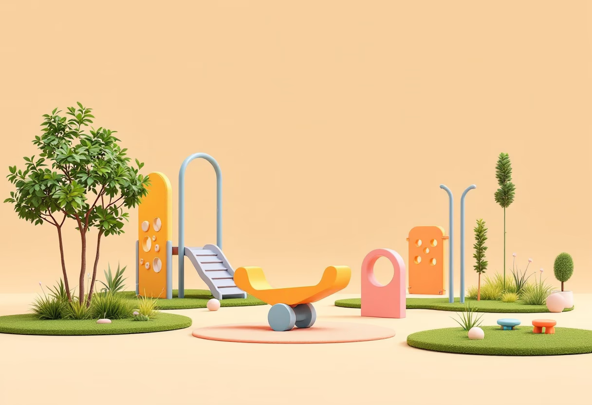 [background image] captivating photo of a serene outdoor playground (for a preschools & daycare)