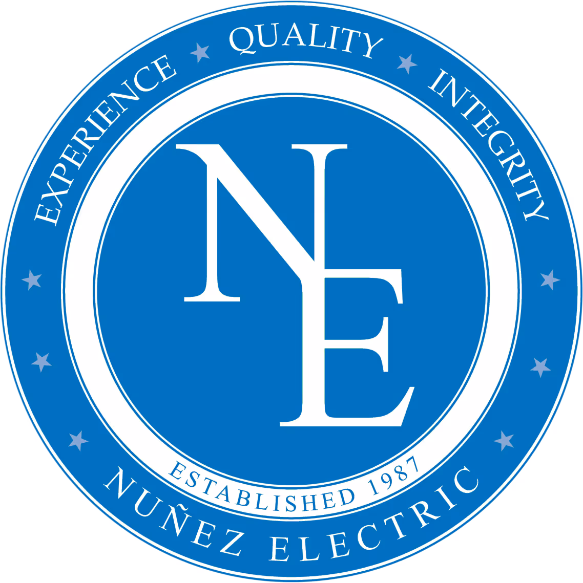 Nunez Electric's logo
EXPERIENCE, QUALITY, INTEGRITY is the company motto. 
